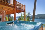 Relax after a day of adventure and enjoy the incredible scenery in the private hot tub. 